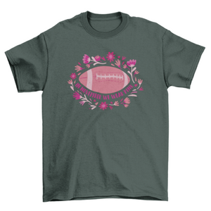 Cute pink november football t-shirt design