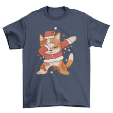 Load image into Gallery viewer, Dabbing Santa cat Christmas t-shirt
