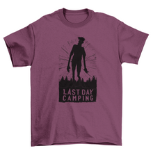 Load image into Gallery viewer, Camping zombie silhouette t-shirt
