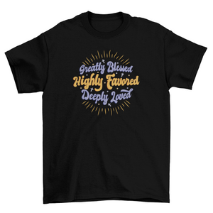 Christian blessed lettering t-shirt design