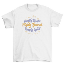 Load image into Gallery viewer, Christian blessed lettering t-shirt design
