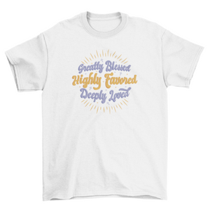 Christian blessed lettering t-shirt design