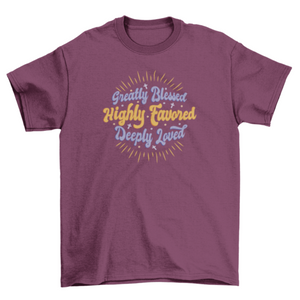 Christian blessed lettering t-shirt design