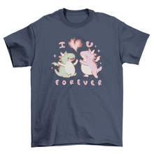 Load image into Gallery viewer, Cute dragons love you t-shirt
