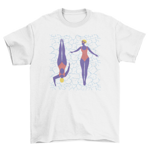 New Mexico Guy Graphic T-shirt Women Swimming | New Mexico Collection