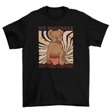 Load image into Gallery viewer, Bulldog and coffee t-shirt
