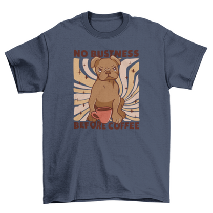 Bulldog and coffee t-shirt