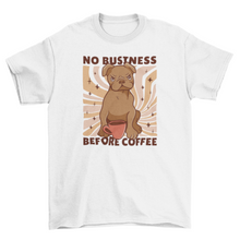 Load image into Gallery viewer, Bulldog and coffee t-shirt
