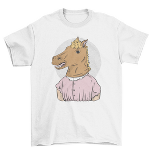 Brown horse mask t-shirt