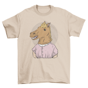 Brown horse mask t-shirt