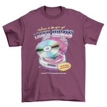 Load image into Gallery viewer, 90&#39;s laser discs t-shirt
