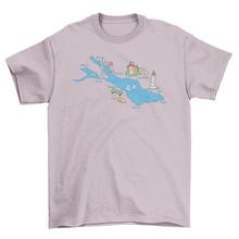 Load image into Gallery viewer, Cities around lake map t-shirt
