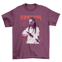 Load image into Gallery viewer, Cyborg man with sword t-shirt
