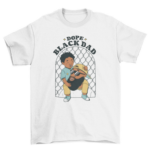 Black father and child t-shirt