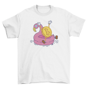 Crypto coin cartoon pool t-shirt