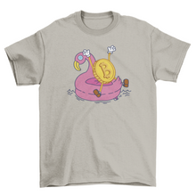 Load image into Gallery viewer, Crypto coin cartoon pool t-shirt
