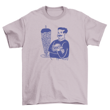 Load image into Gallery viewer, Cartoon man with kebab t-shirt design
