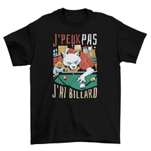 Load image into Gallery viewer, Cats playing billiards t-shirt
