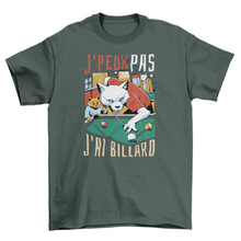 Load image into Gallery viewer, Cats playing billiards t-shirt
