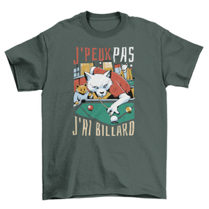 Cats playing billiards t-shirt