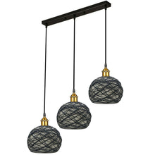 Load image into Gallery viewer, 3 Head Wicker Globe Shape Pendant Shade Retro Hanging Ceiling Lamp | Home Improvement
