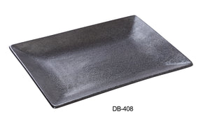 Yanco DB-408 Diamond Black Collection 8" x 5.5" Rectangular Plate