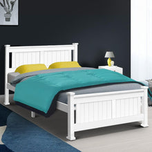 Load image into Gallery viewer, Double Size Wooden Bed Frame - White
