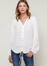 Load image into Gallery viewer, Women&#39;s Lace Up Blouse
