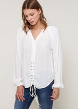 Load image into Gallery viewer, Women&#39;s Lace Up Blouse
