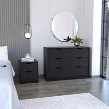 Load image into Gallery viewer, Bennett 2 Piece Bedroom Set, Nightstand + Dresser, Black Wengue Finish
