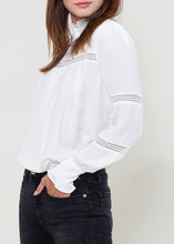 Load image into Gallery viewer, Arizona Eyelet Long Sleeve Mock Neck Top
