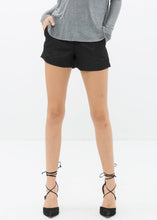 Load image into Gallery viewer, Women&#39;s Black Trouser Shorts
