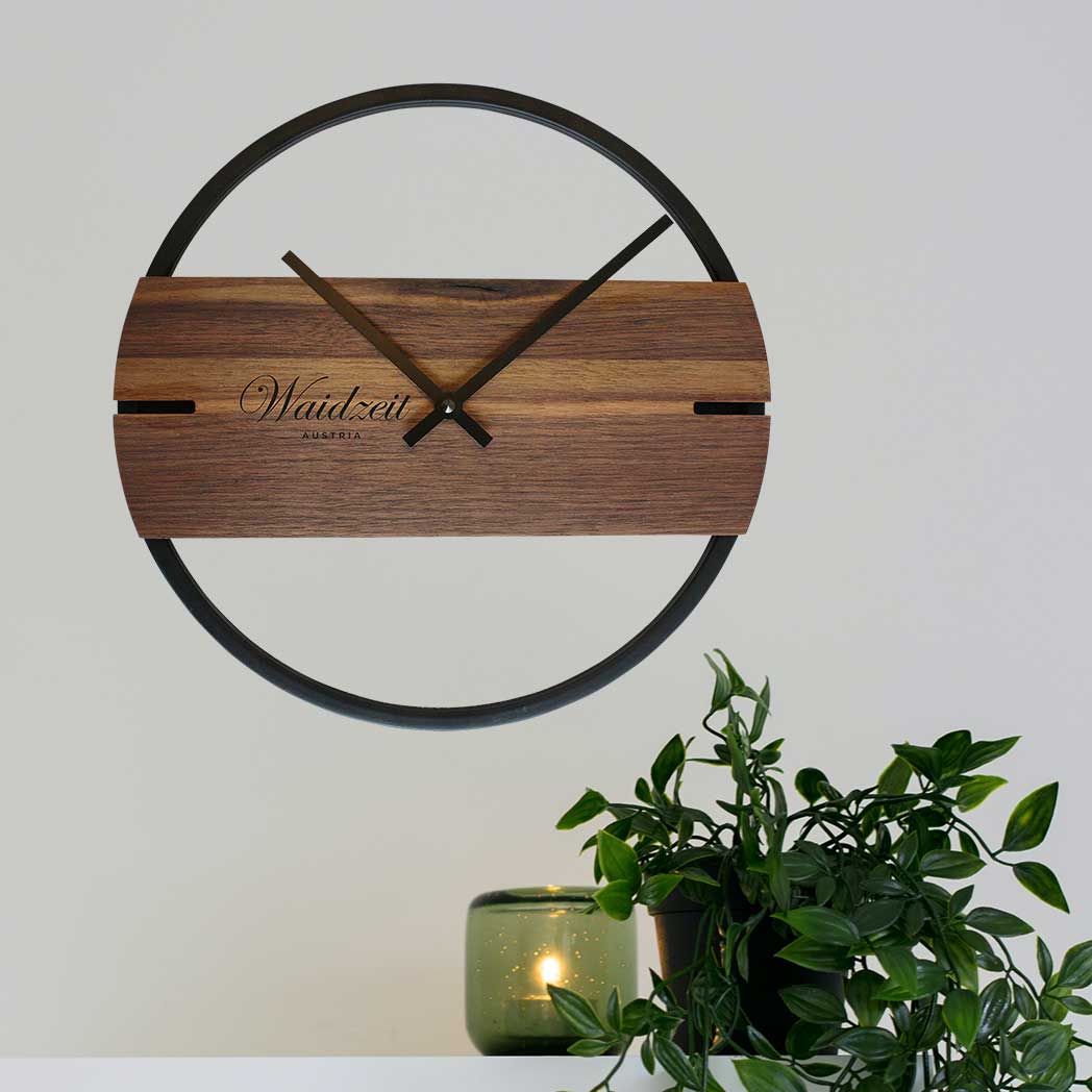 Waidzeit Wall Clock Novum Walnut | Clock