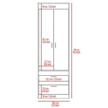 Load image into Gallery viewer, Armoire Tarento,Two Drawers, Smokey Oak / White Finish
