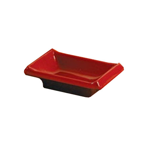 Yanco CR-4046 Black and Red Two-Tone Rectangualar Sauce Dish