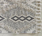 Fringed Diamond Pattern Rug with Braid Tassels | Rugs