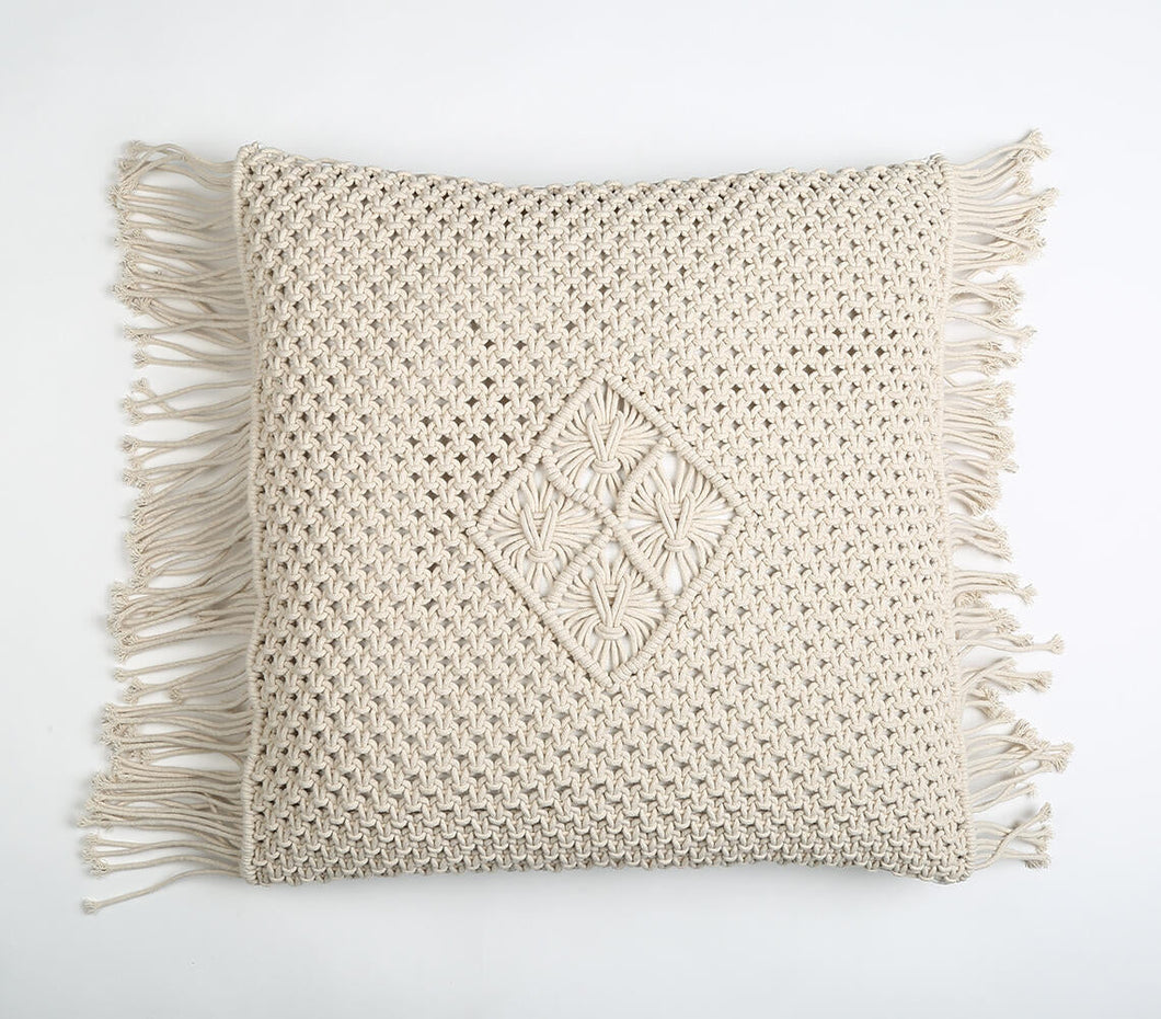 Diamond Macrame Fringed | Cushion Cover