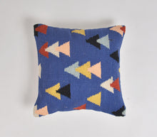 Load image into Gallery viewer, Abstract Triangles Cerulean | Cushion Cover
