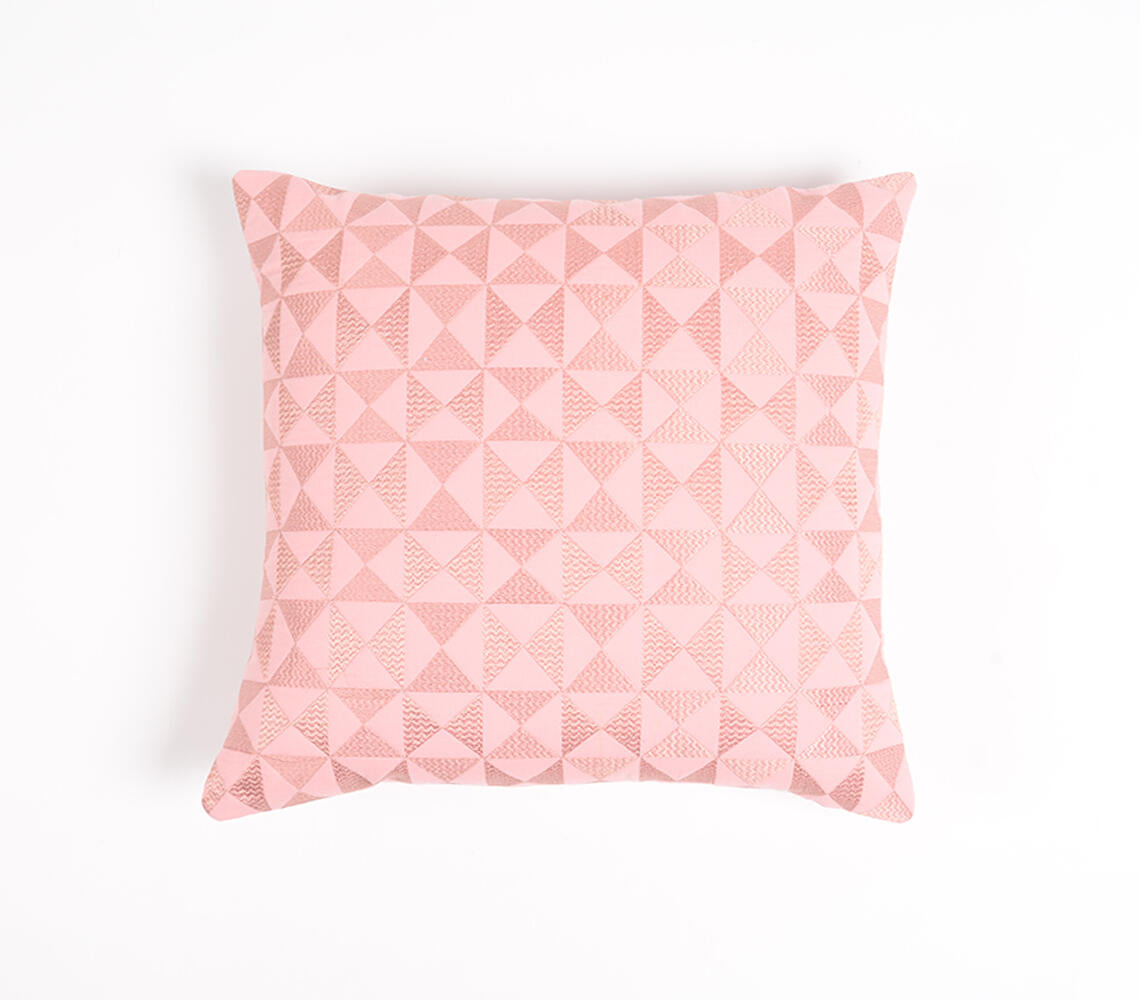 Embroidered & Quilted Cotton | Cushion Cover