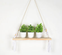 Load image into Gallery viewer, Boho Wall Hanging Shelf
