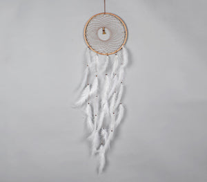 Classic Beaded & Faux Feathers Dreamcatcher