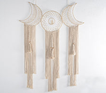 Load image into Gallery viewer, Celestial Trinity Macrame Wall decor
