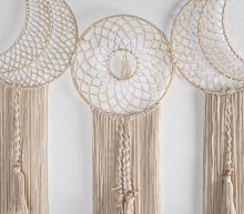 Load image into Gallery viewer, Celestial Trinity Macrame Wall decor
