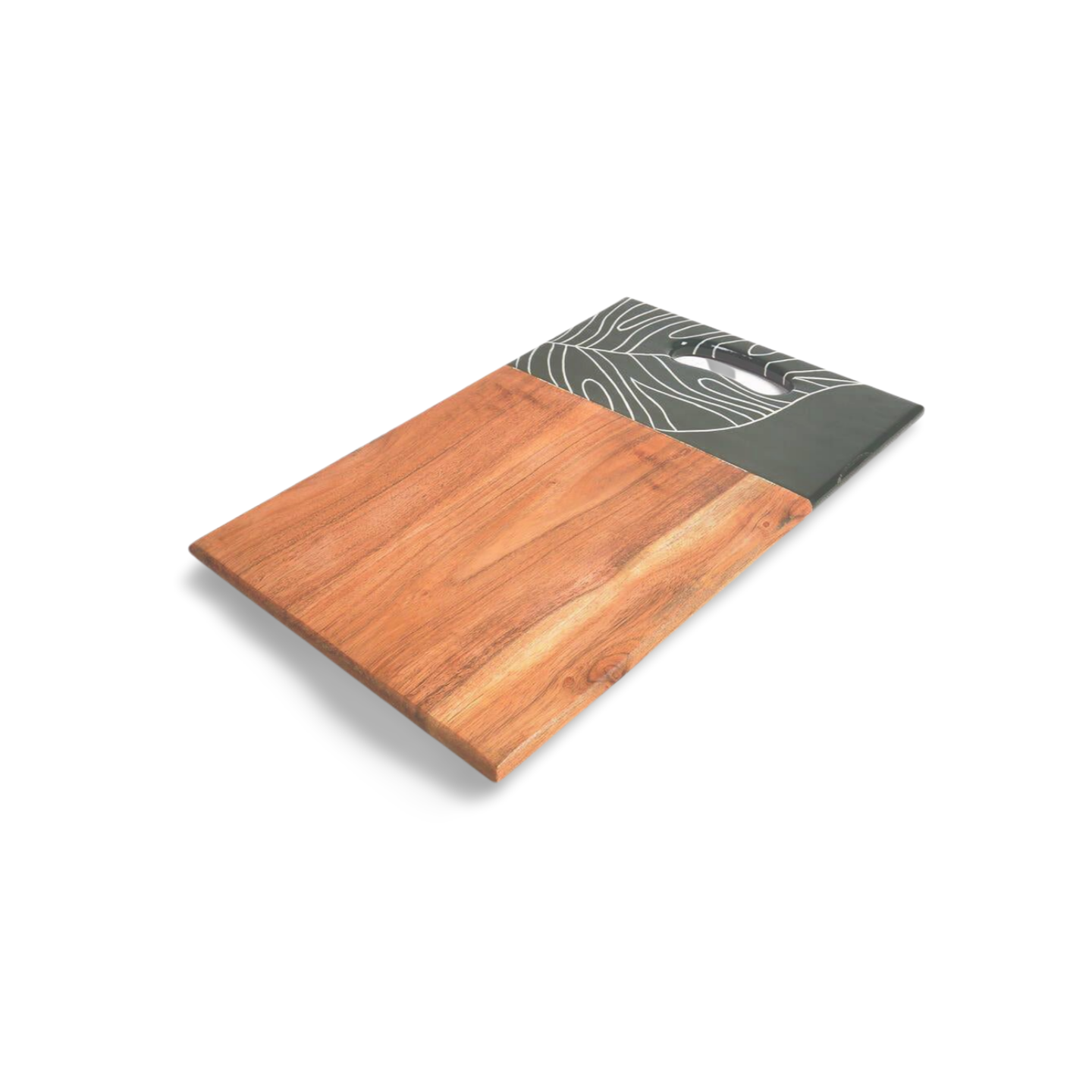 Forest Leaf Enameled Mango Wood Chopping Board | Kitchen