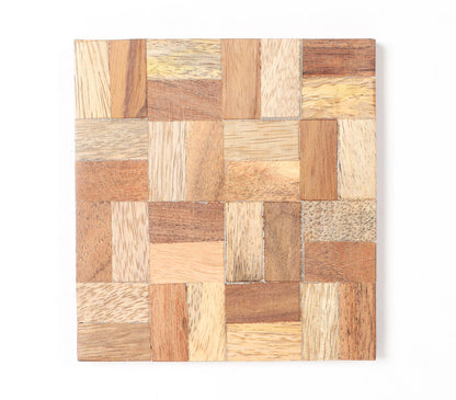 Wooden Puzzle-Block Coasters (Set Of 4) | For the Bar