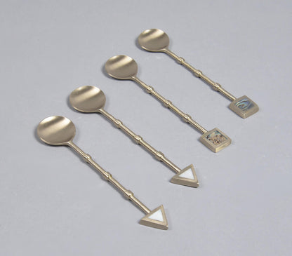 Celestial Stainless Steel Dessert Spoons (Set of 4)