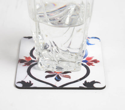 Taj Mahal Floral Laminated & Laser Cut MDF Coasters (set of 2) | Kitchen