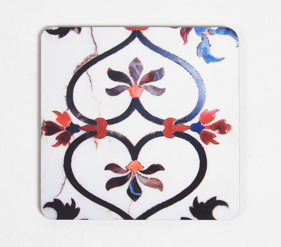 Taj Mahal Floral Laminated & Laser Cut MDF Coasters (set of 2) | Kitchen