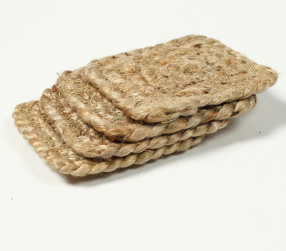 Hand Braided Jute Coasters (set of 4) | Kitchen