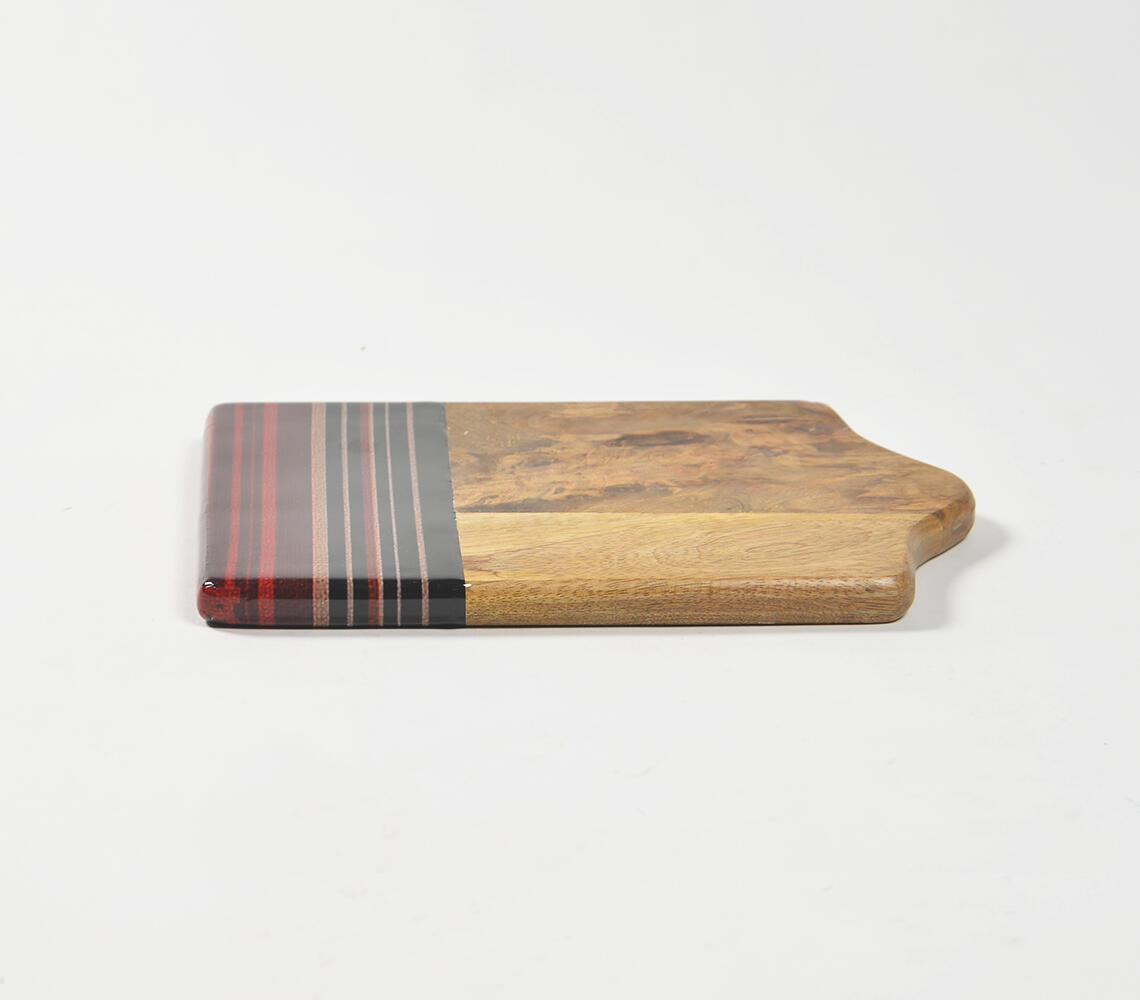 Striped Wooden Cheese Board | Charcuterie